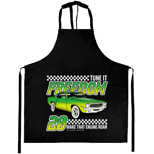 Racing OLD car illustrated | muscle car Aprons