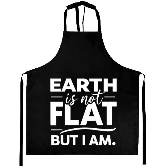 Flat Earth Satire Ironic Jokes Aprons