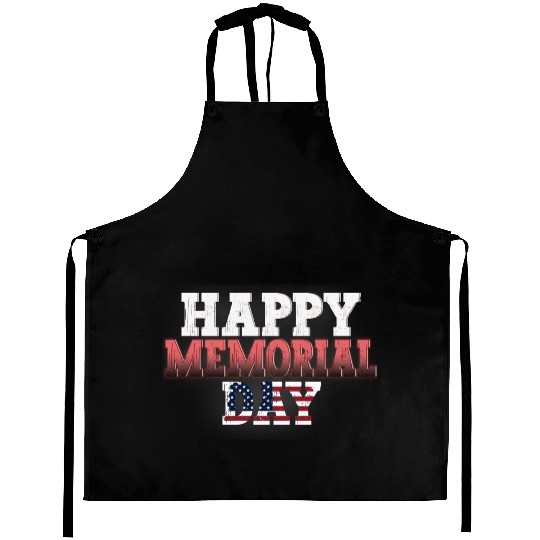 Patriotic Memorial Day Flag Design Aprons