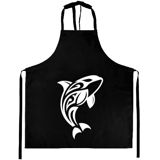 Jumping Orca T Tattoo Style Aprons