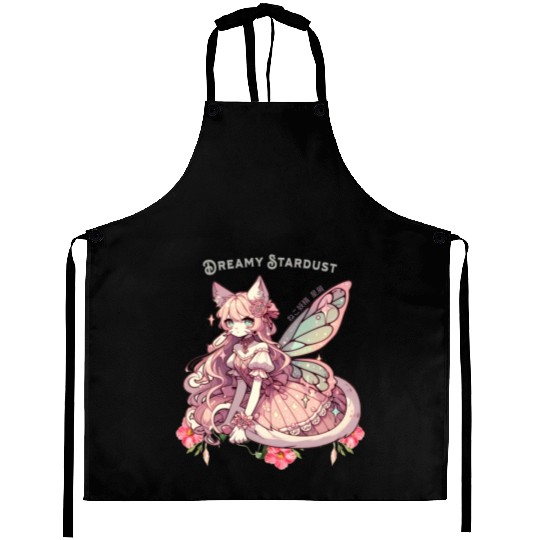 Enchanted Dreamy Stardust-A Cat Fairycore Fantasy Aprons