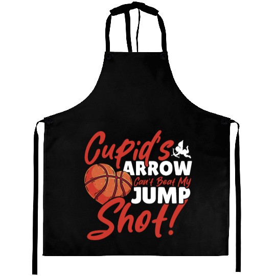 B-Ball Valentine’s Day Romantic Basketball Player Aprons