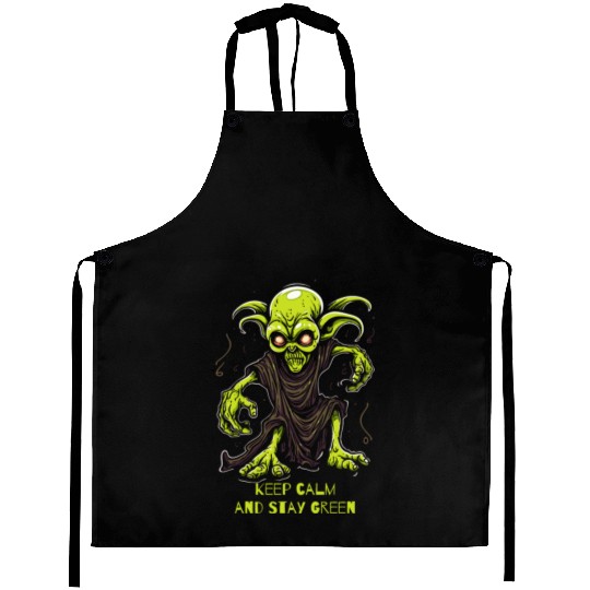 Keep Calm and Stay Green Goblin Aprons