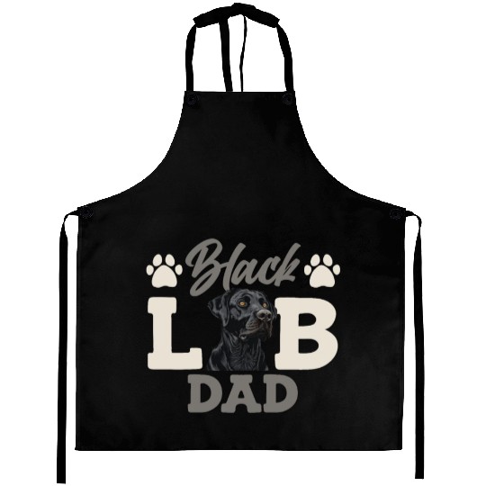 Black Labrador BLACK LAB DAD Labrador Owner Aprons