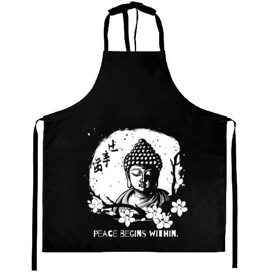 Peace Begins Within – Serene Buddha Aprons