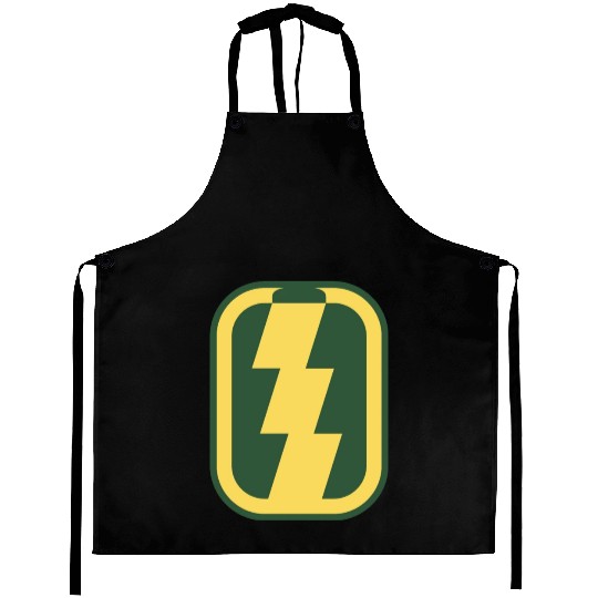 strong battery icon a green natural power source Aprons