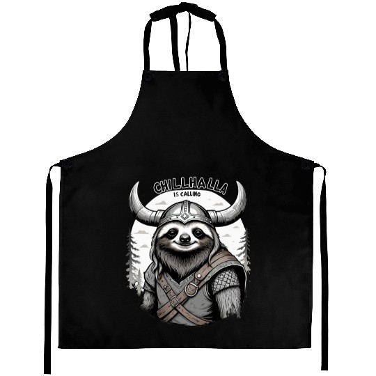 Chillhalla is Calling, Sloth design Aprons