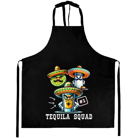 Cinco De Mayo Tequila Squad Drink Number One Aprons