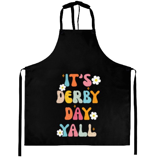 Funny Horse Racing Groovy It s Derby Day Yall KY Aprons