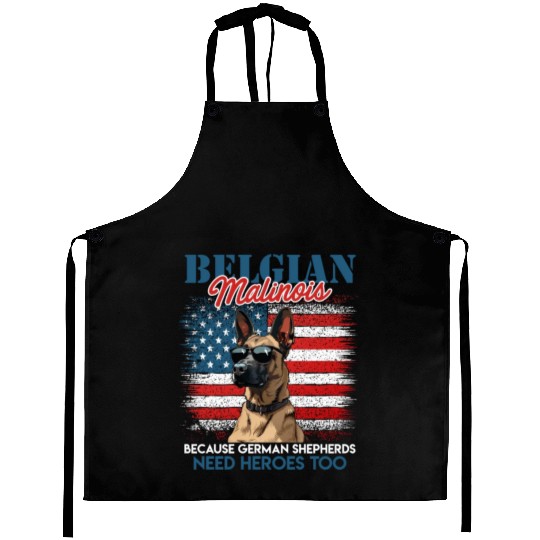 USA BELGIAN MALINOIS STEARING UP American Aprons