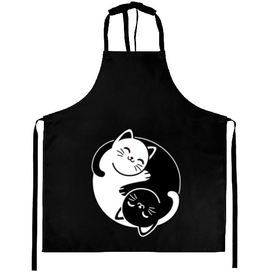Yin and Yang Cats Aprons