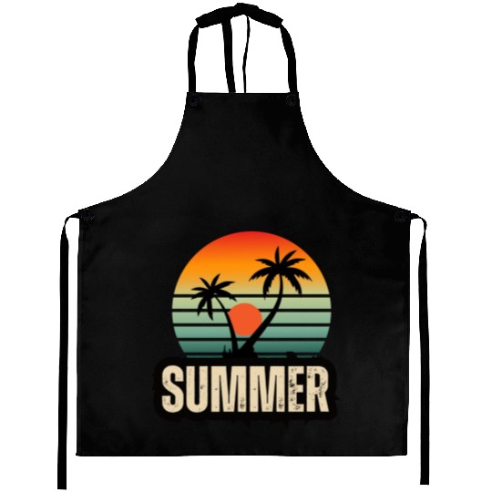 Tropical Serenity: A Sunset Symphony Aprons