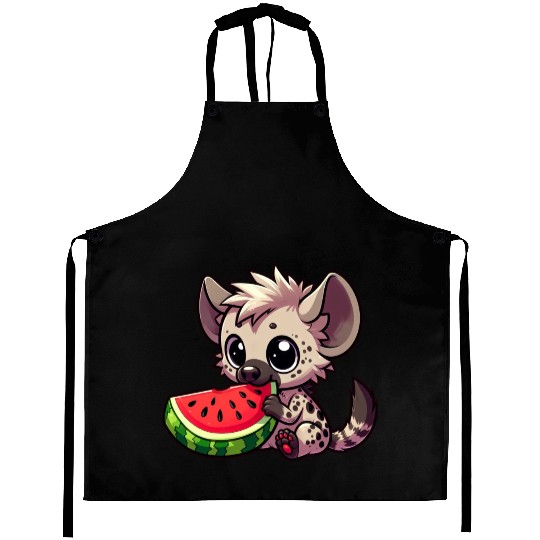 Hyena with Watermelon Summer Fruit Aprons