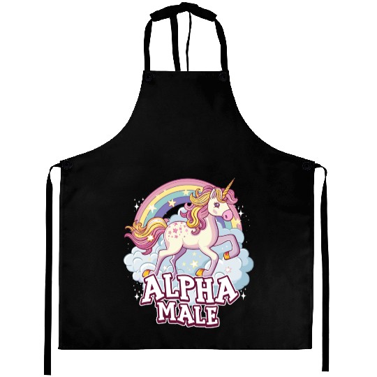 Alpha Male Unicorn Aprons