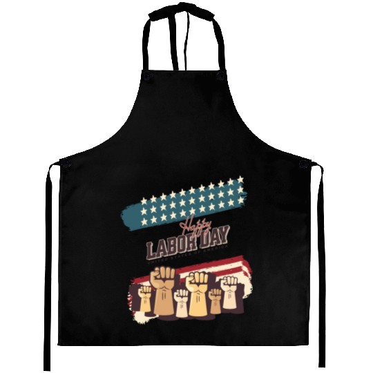 Labor Day Fists Raised Aprons