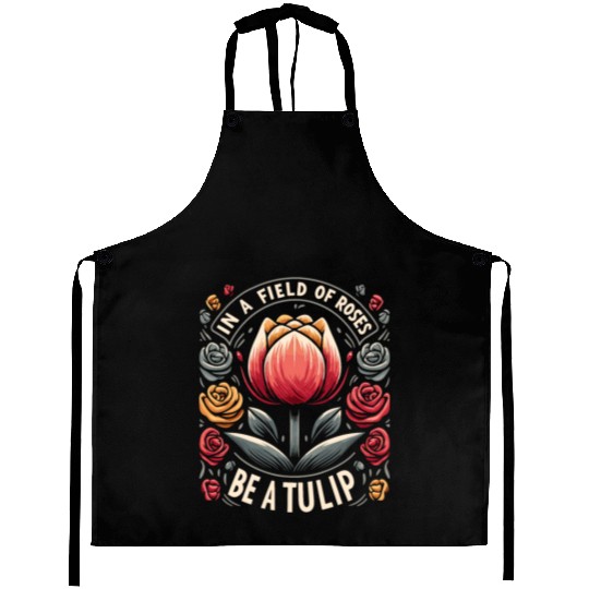 Tulips Tulip Flower Yes I Talk To Tulips Aprons