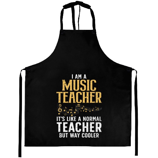Cool Music Teacher Art School Orchestra Aprons