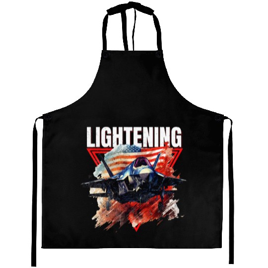 F35 Lightning Fighter Jet Plane Veteran Military Aprons