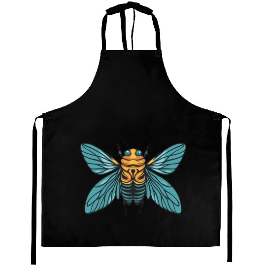 Funny Cicada Retro Vintage Cicada 2024 Invasion Aprons