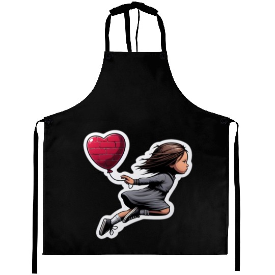 Girl with Balloon by Banksy, Iconic Street Art Aprons