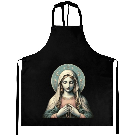 Serene Madonna ic Image Aprons