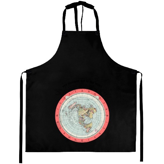 Flat Earth Theory World Map - Funny Conspiracy The Aprons