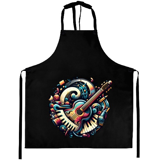Rhythmic Echoes: The Artistic Symphony Aprons