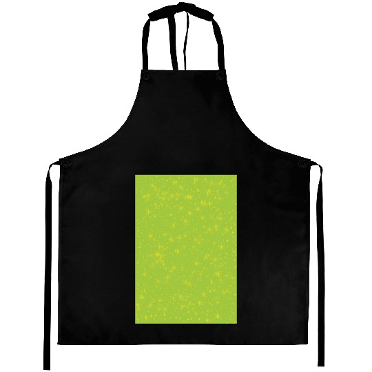 Yellow stars on a green background Aprons