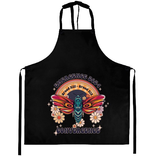 Retro Flying Insects Invasion Cicada Tour 2024 Aprons
