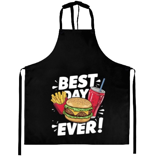 Best Day Ever Fast Food Enthusiast Treat Aprons