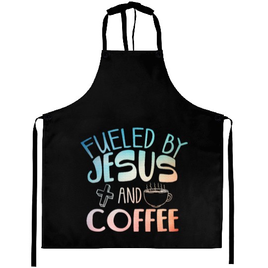 Cool Coffee Jesus Art Christian Coffee Lover Aprons