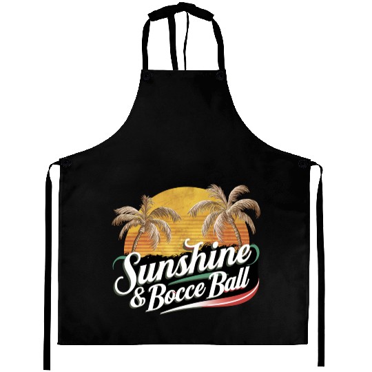 Sunset Palms & Bocce Bliss Aprons
