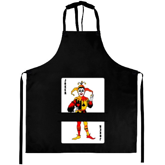 Playing card Joker banner Aprons
