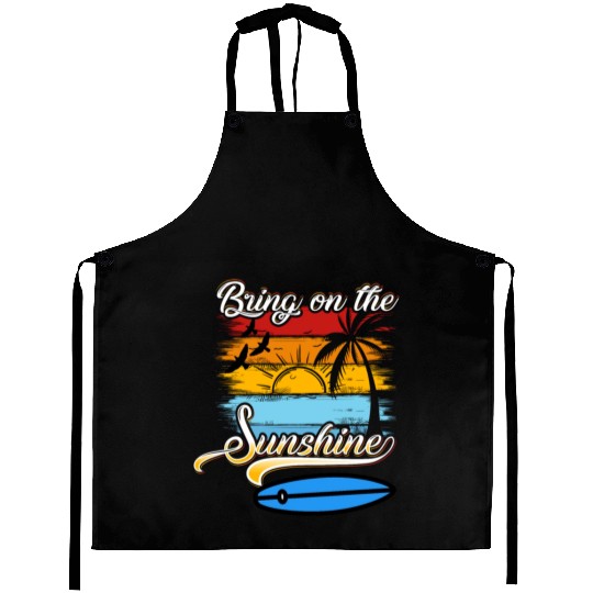 Bring on the Sunshine! Text Design Aprons