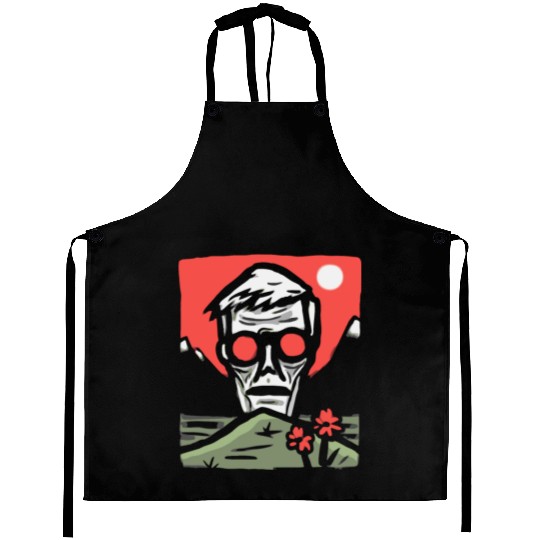 Japan Red Sun Creepy Guy Aprons
