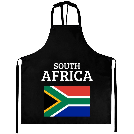 South Africa Bold Flag Colors Pride Statement Aprons