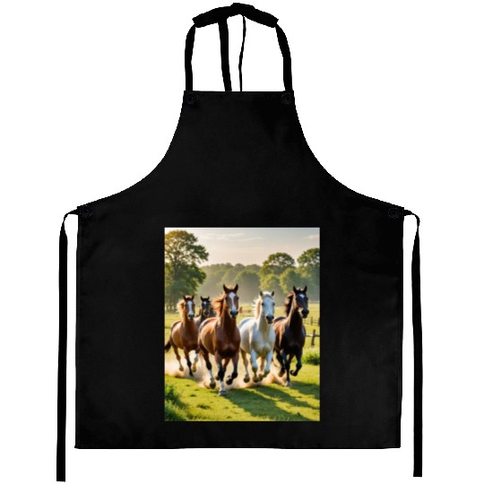 Horse racing competition. Aprons
