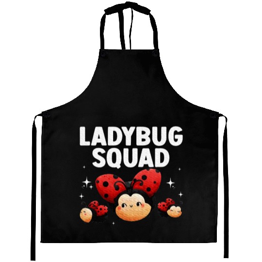 Cute Ladybug Squad Art Insect Ladybug Lover Aprons
