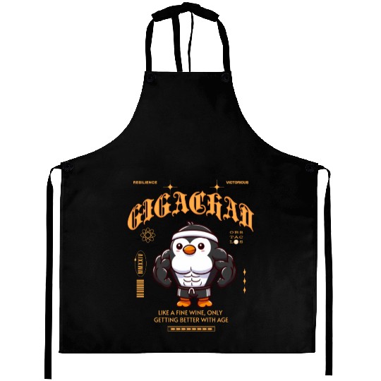 Gigachad Penguin Aprons