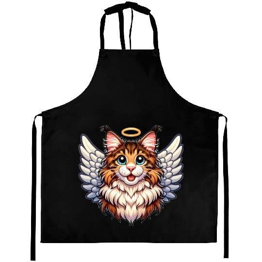 Maine Angel Cat with Wings Aprons