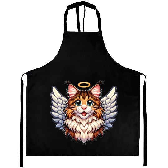 Maine Angel Cat with Wings Aprons