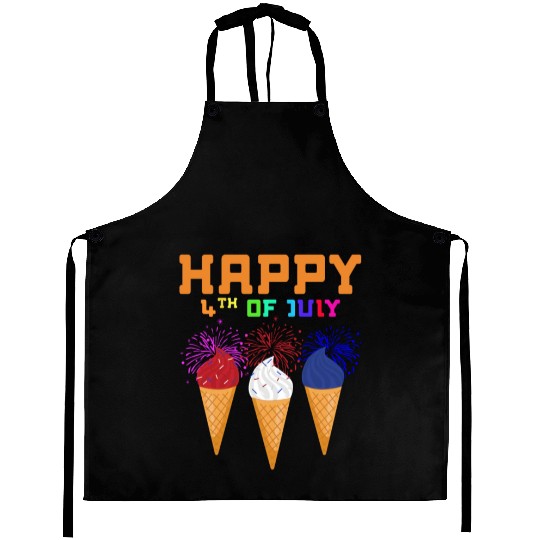 Celebrate Independence Day with Fireworks Ice Crea Aprons