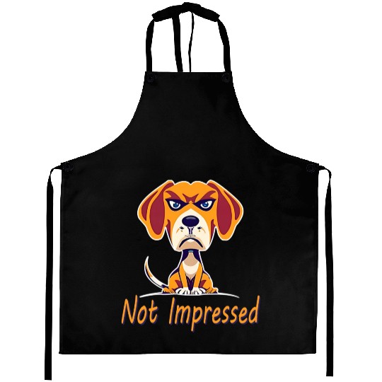 Not Impressed beagle Aprons