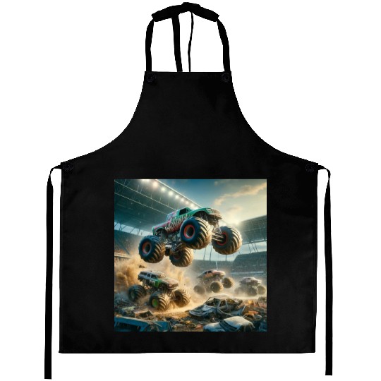 Monster Madness Monster Trucks Aprons