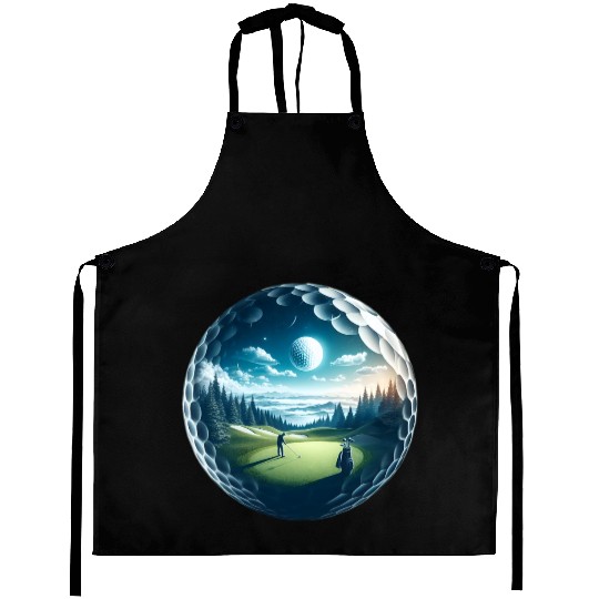 Twilight A Golf Dream Scape Surreal Golfing Course Aprons