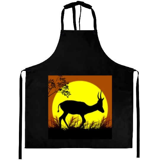 deer sunset Aprons