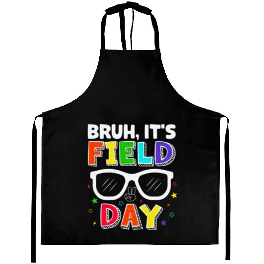 Bruh It's Field Day for Teacher Boys Aprons