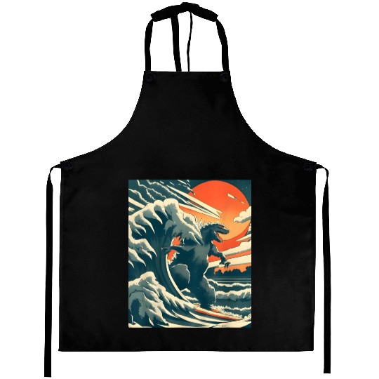 Japanese Monster Kaiju Funny Art Aprons