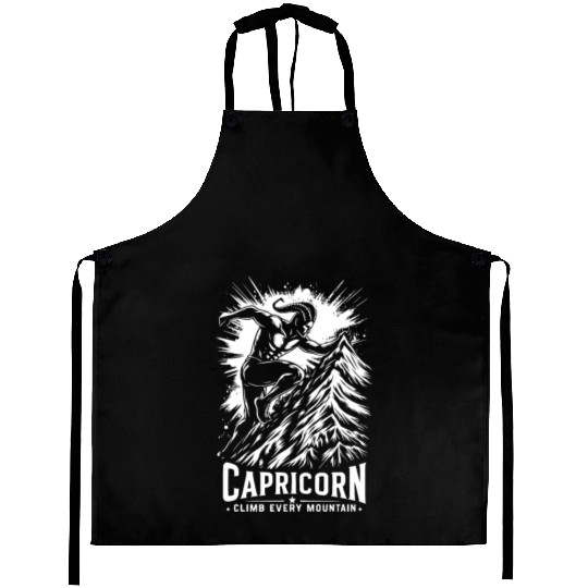 Capricorn Climb every mountain Aprons