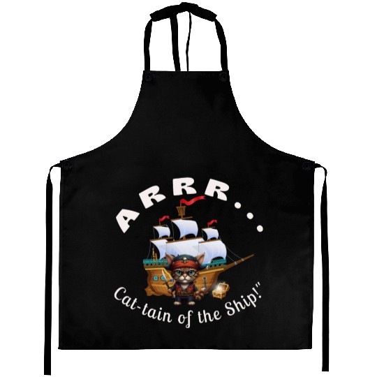 ARRR... Cat-tain of the Ship! - Pirate Cat Aprons